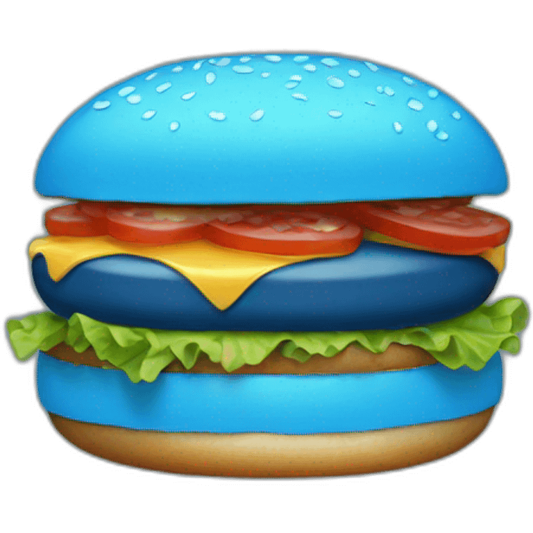 blue hamburger emoji