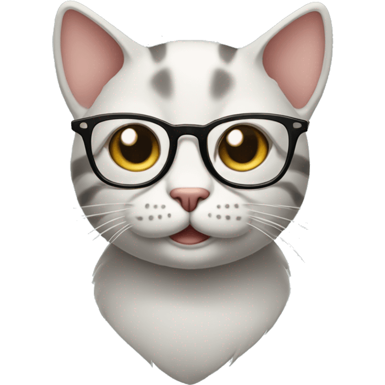 cat smiling with glasses  emoji