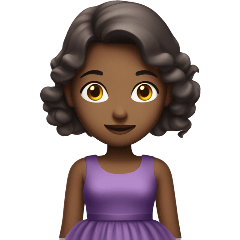 a girl in a purple dress that uses aroma oil emoji