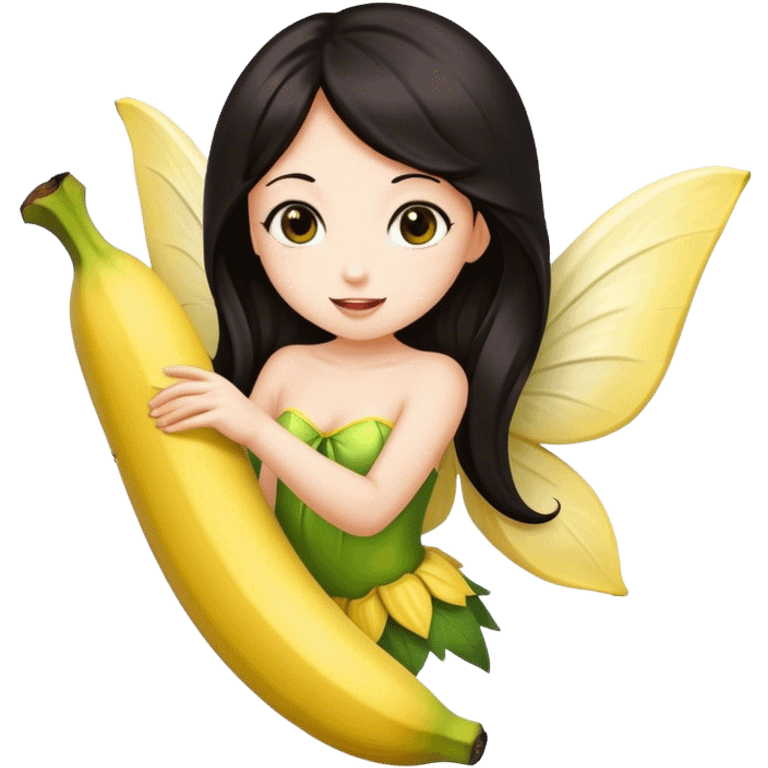 banana fairy with dark hair  emoji