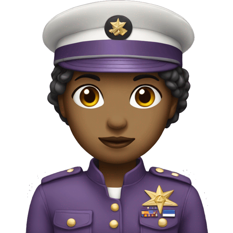 girl in military purple emoji