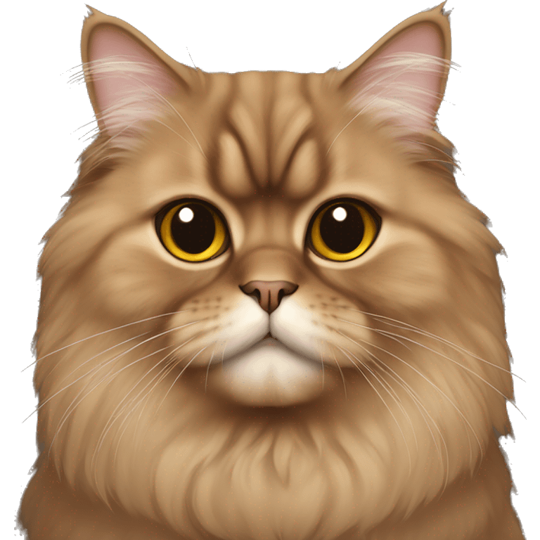 Brown persian cat sitting emoji