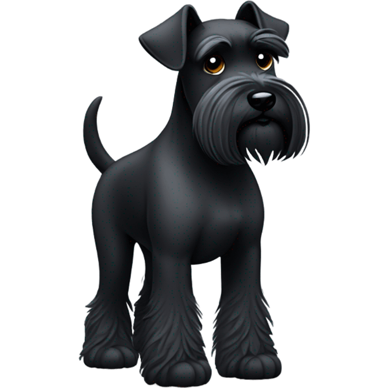 Black miniature schnauzer emoji