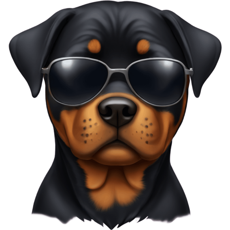 Rottweiler with sunglasses  emoji