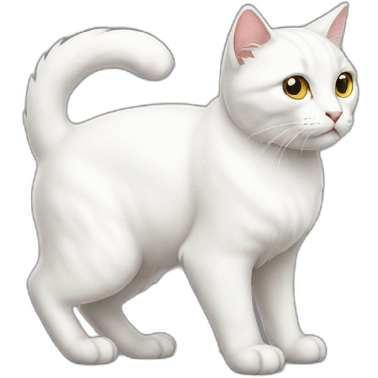 Full body white cat emoji