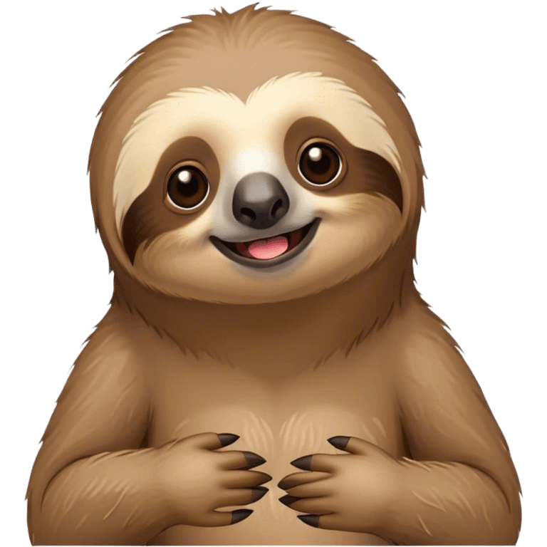 Sloth asking for photo op emoji