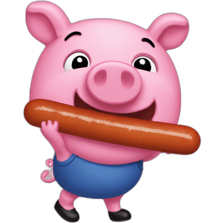 Pepa pig eat sausage emoji