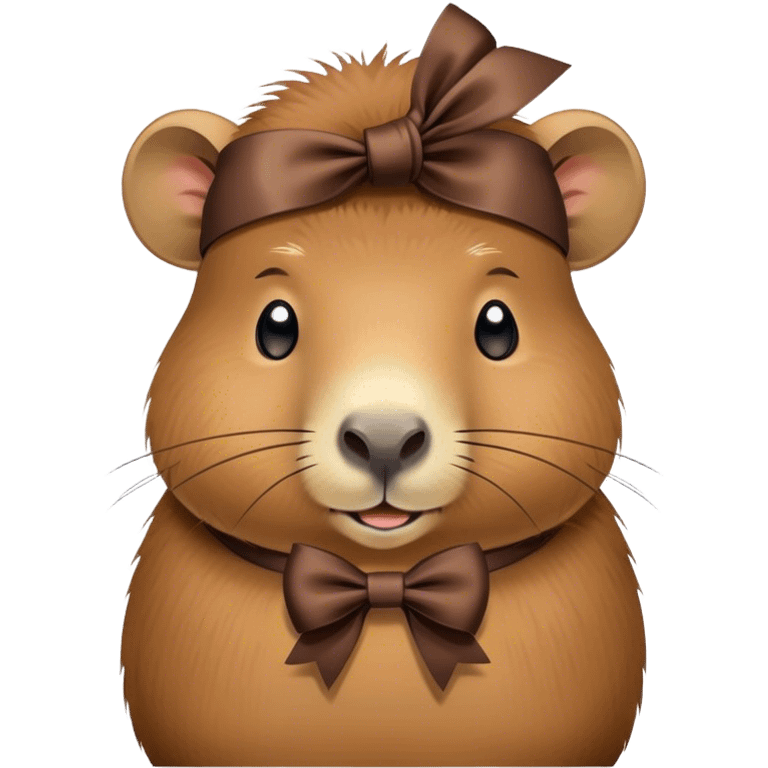 Capybara with a bow emoji