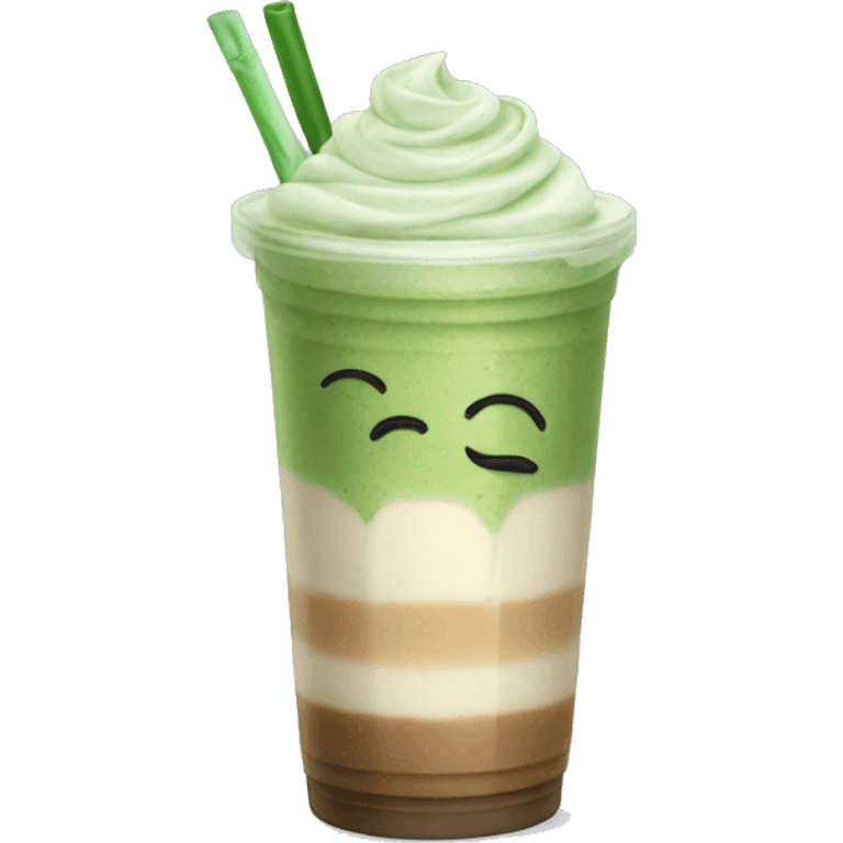 Iced matcha latte emoji