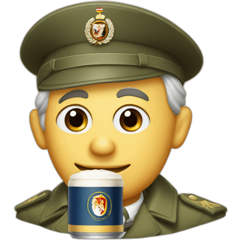 Leader of germany in world war ii with a beer emoji