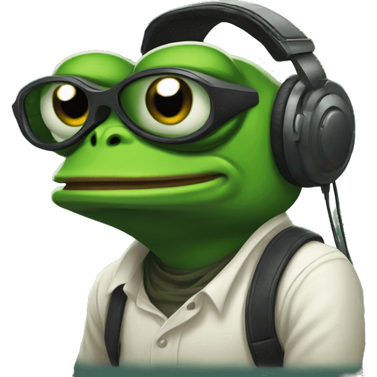 Pepe the frog as a gamer emoji