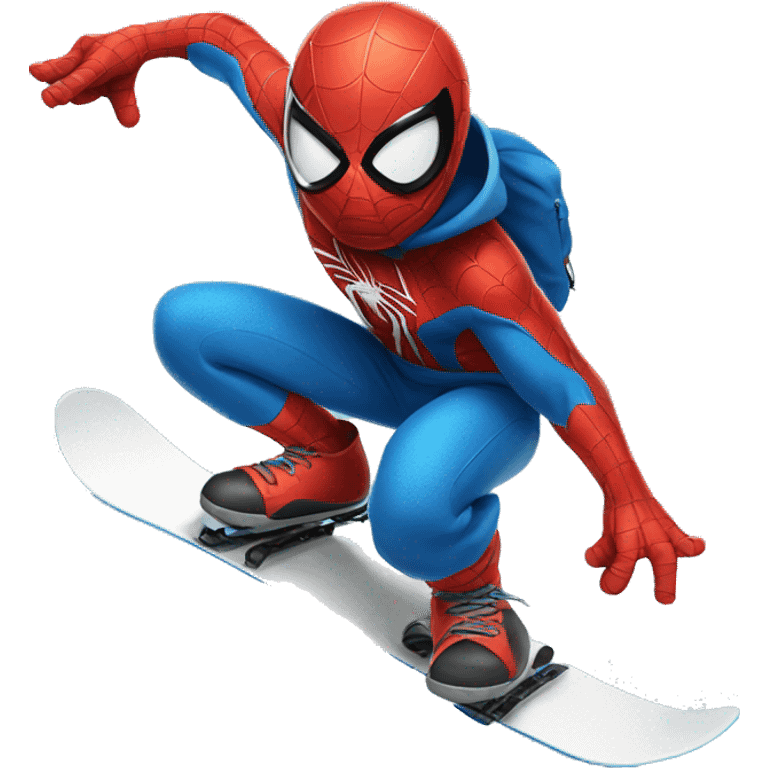 Spider man snowboarding  emoji