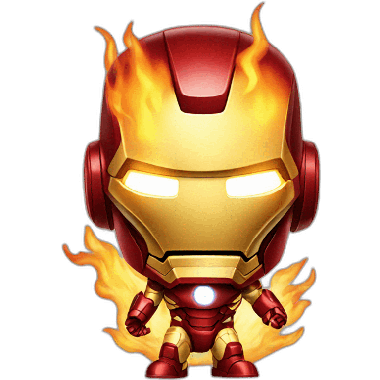 Iron man in fire emoji