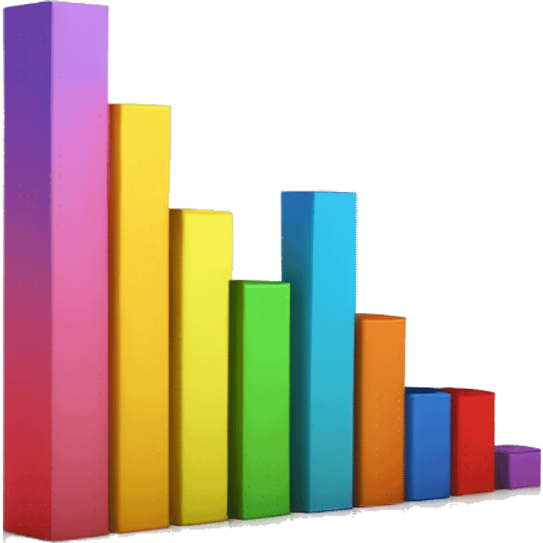 chart diagram going up, 3d, ultra, detailed, high quality emoji