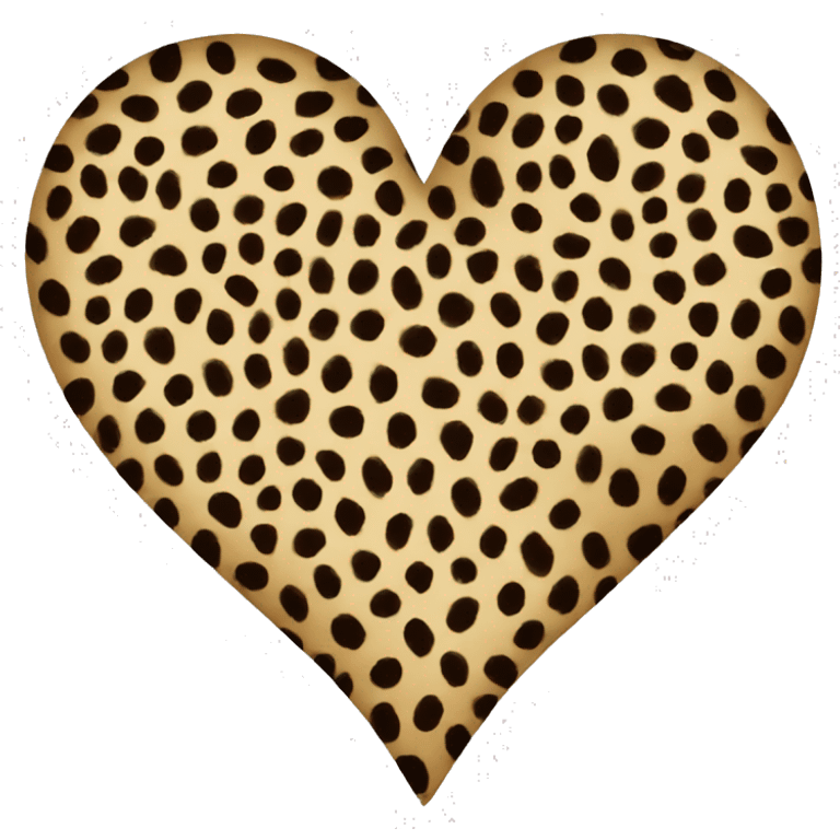 cheetah print heart emoji