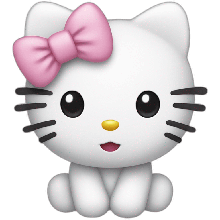 hello kitty with white bow emoji