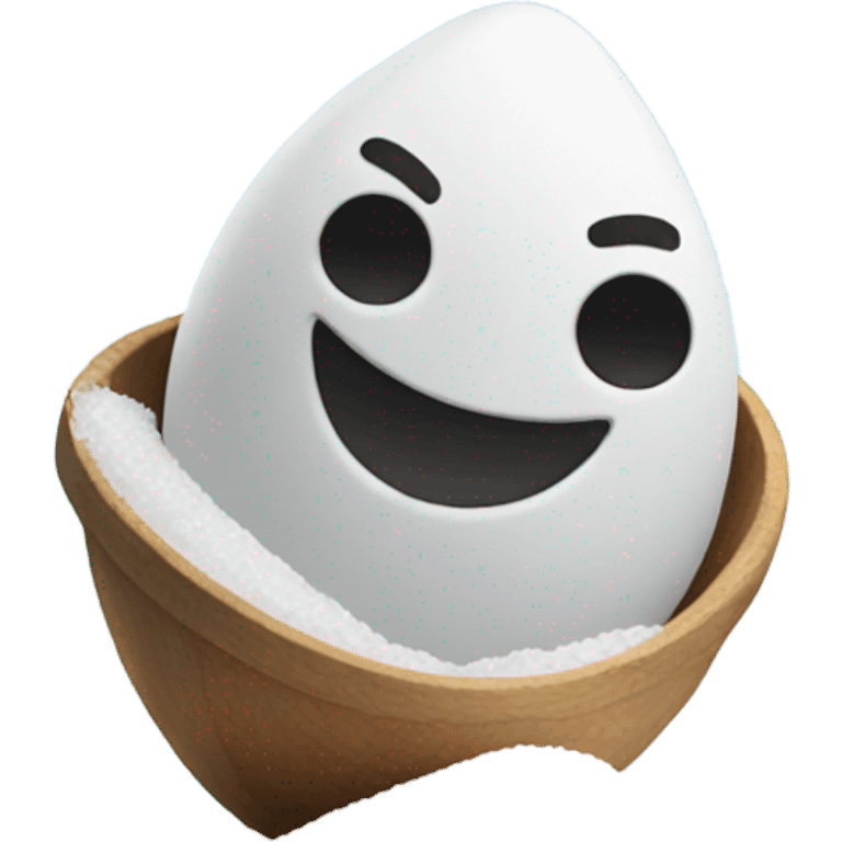 happy emoji with a pile of salt in front emoji