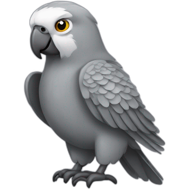 Gray parrot emoji