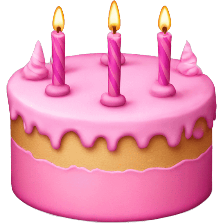 Pink birthday cake emoji