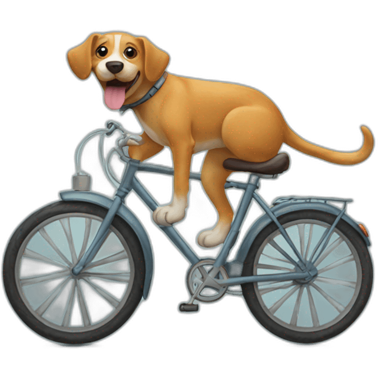 Dog on bike emoji