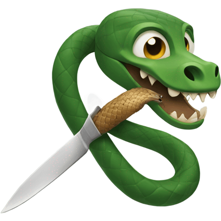 snake with a knife emoji