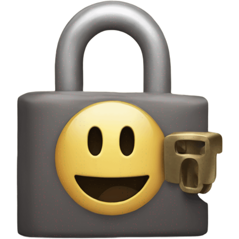 Smiling lock emoji