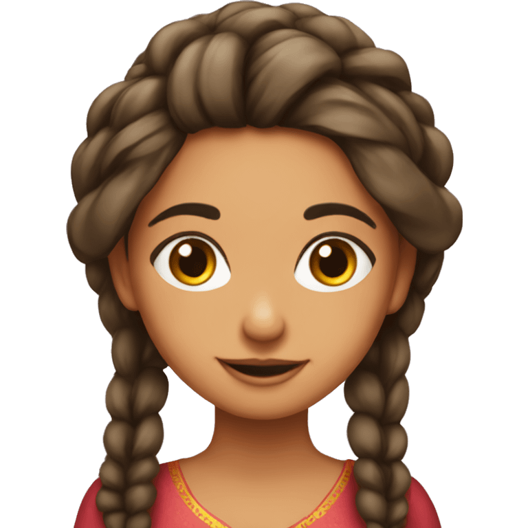 a punjabi girl with a bow on her hair  emoji