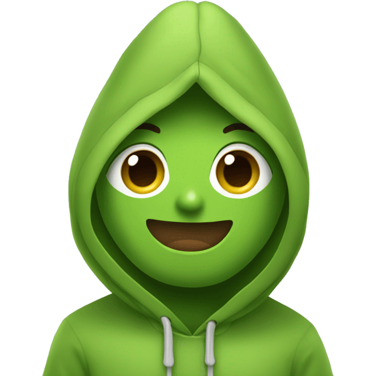 Avocado wearing a hoodie emoji