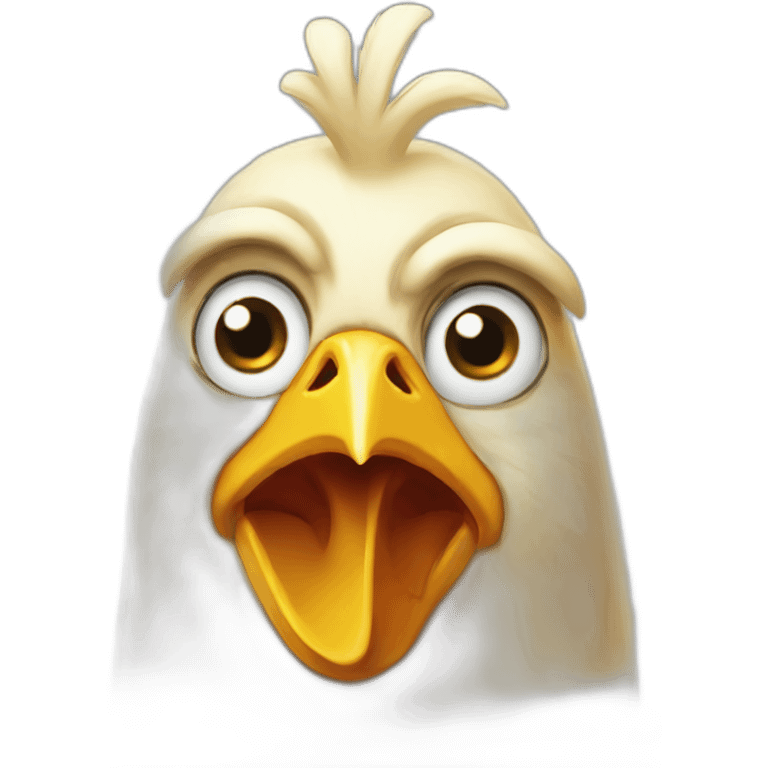 confused-chicken emoji