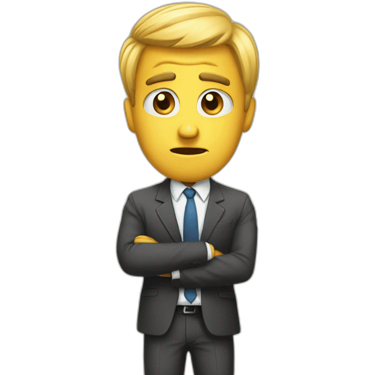 confuse business man emoji