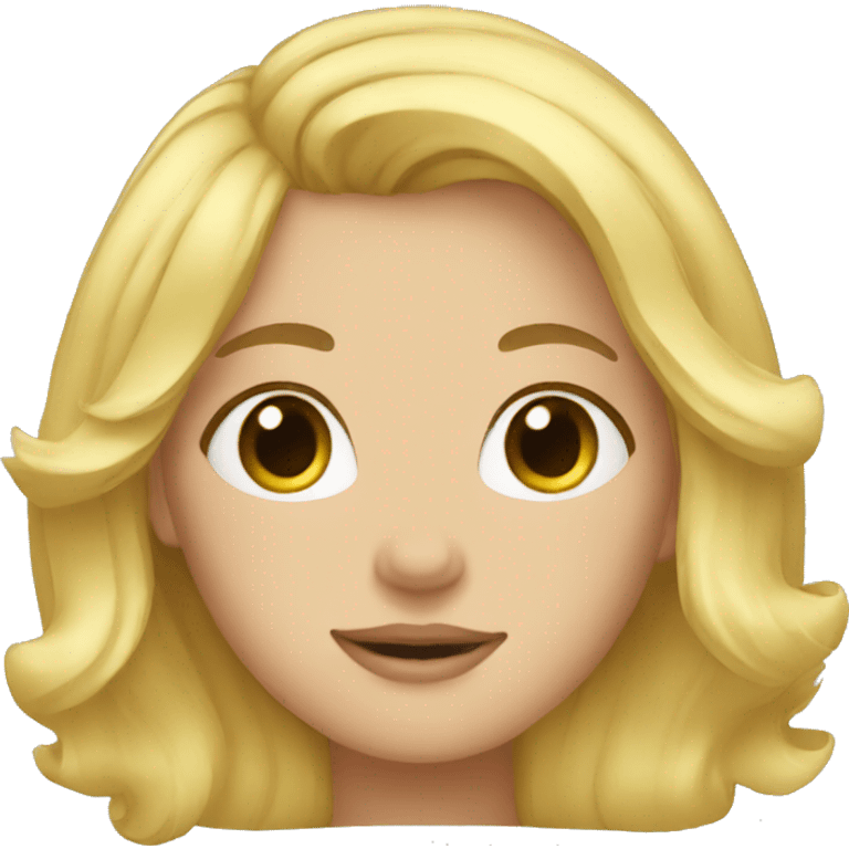 blonde hair girl emoji