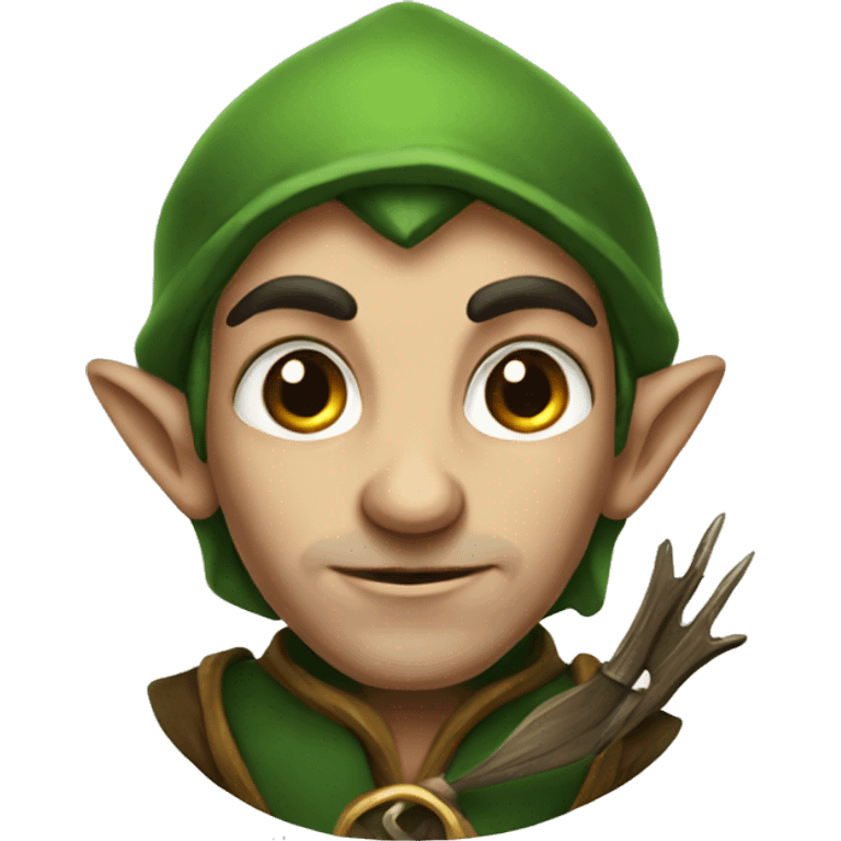 rogue male elf with bow emoji