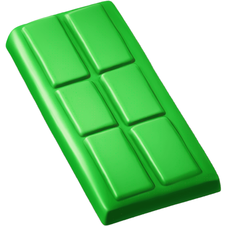 Green chocolate bar emoji