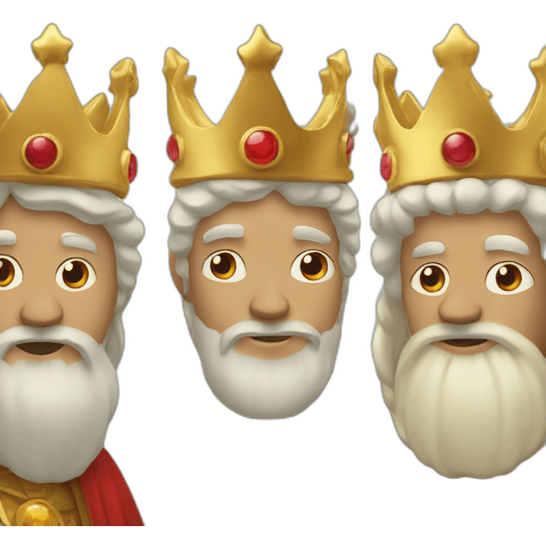 three wise men with crowns emoji