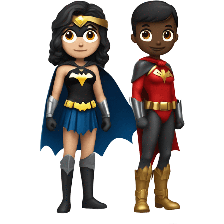 Batman and wonder woman  emoji