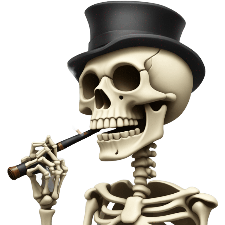 Skeleton smoking pipe emoji