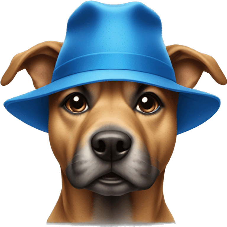 A dog with a blue hat emoji