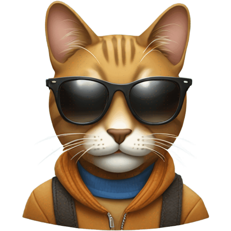 Cat with sunglasses emoji