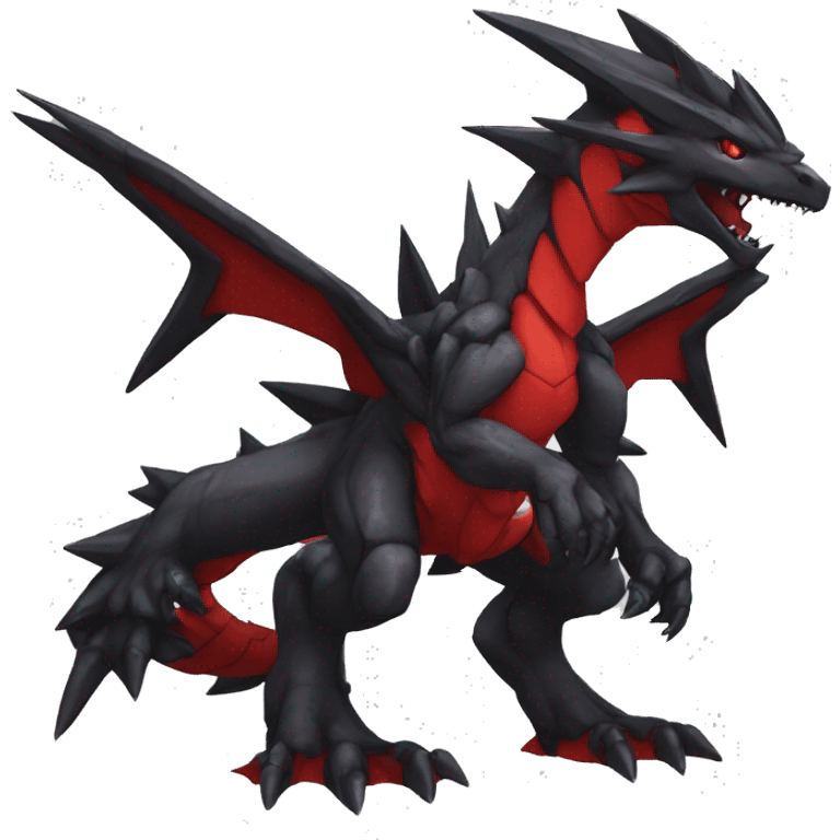  Cool Edgy Black Red Digimon-Fakemon-Garurumon full body emoji