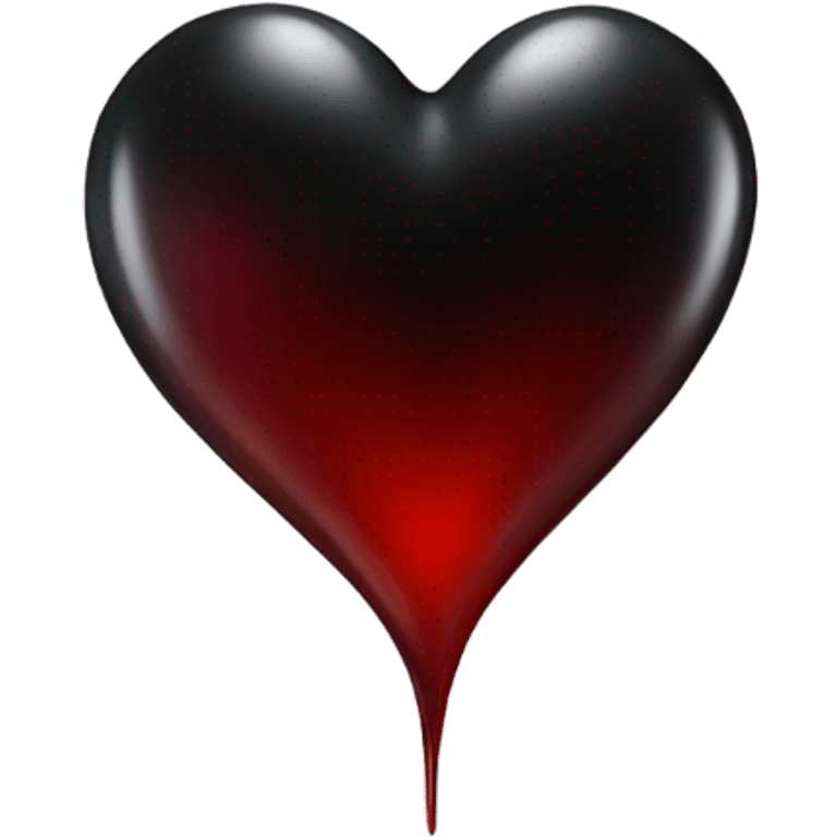 Black heart red shine  emoji