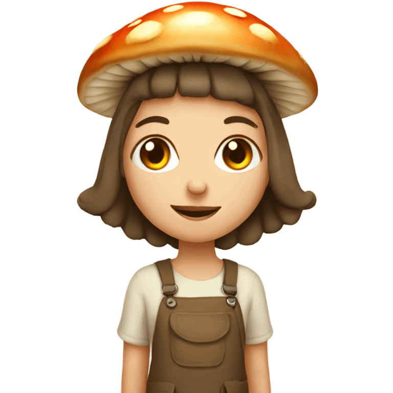 girl with mushroom emoji