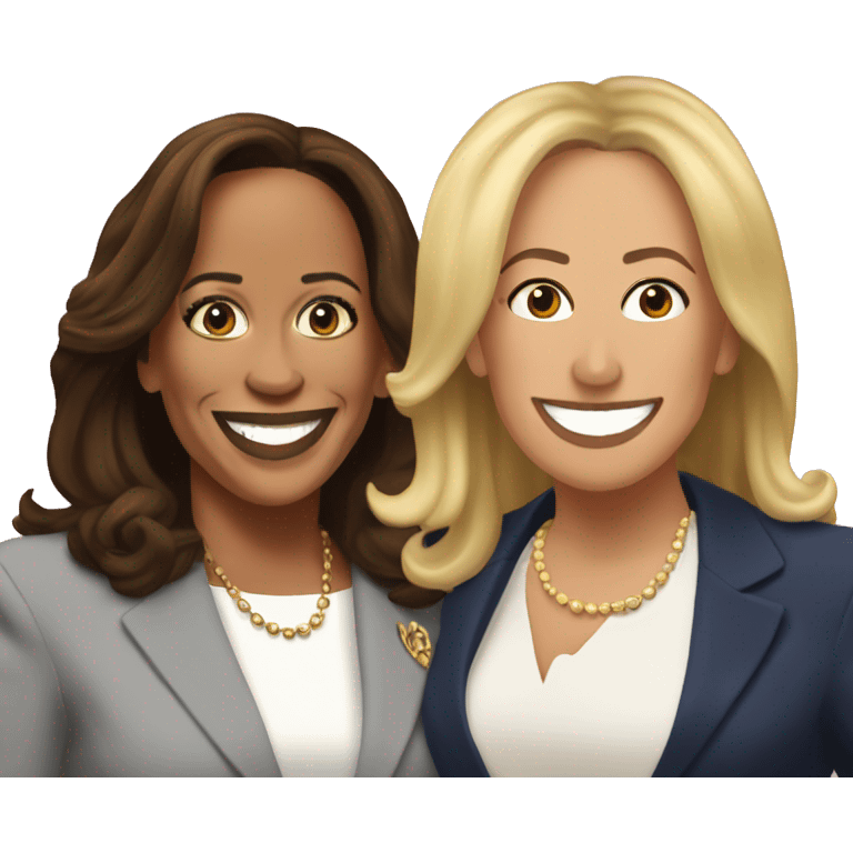 Kamala harris in love with blonde woman emoji