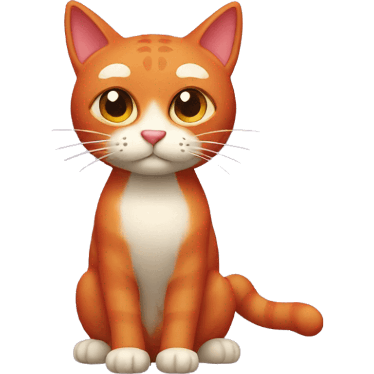 A square red cat toy emoji