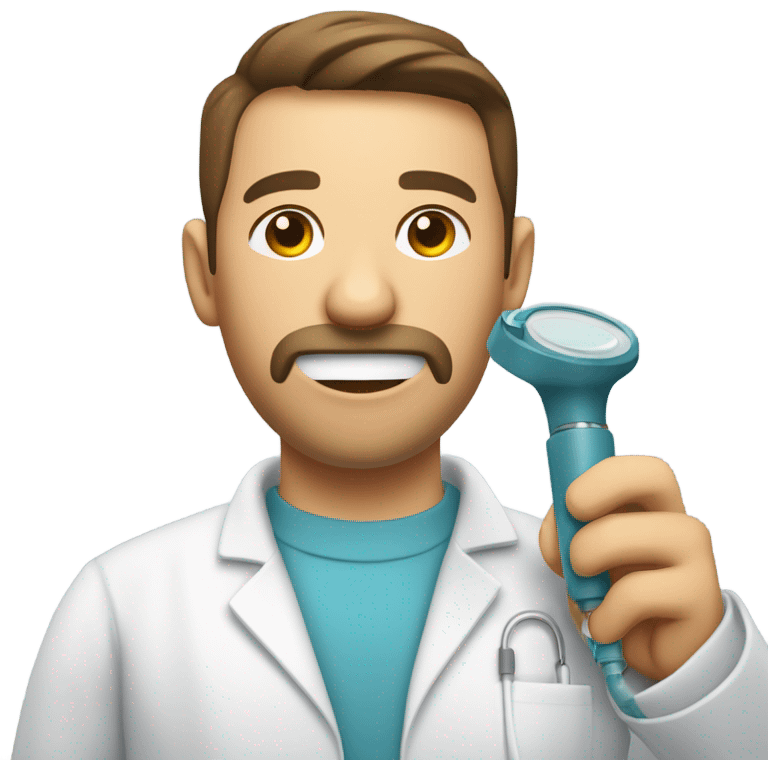 Une infirmière anesthésiste avec un laryngoscope emoji