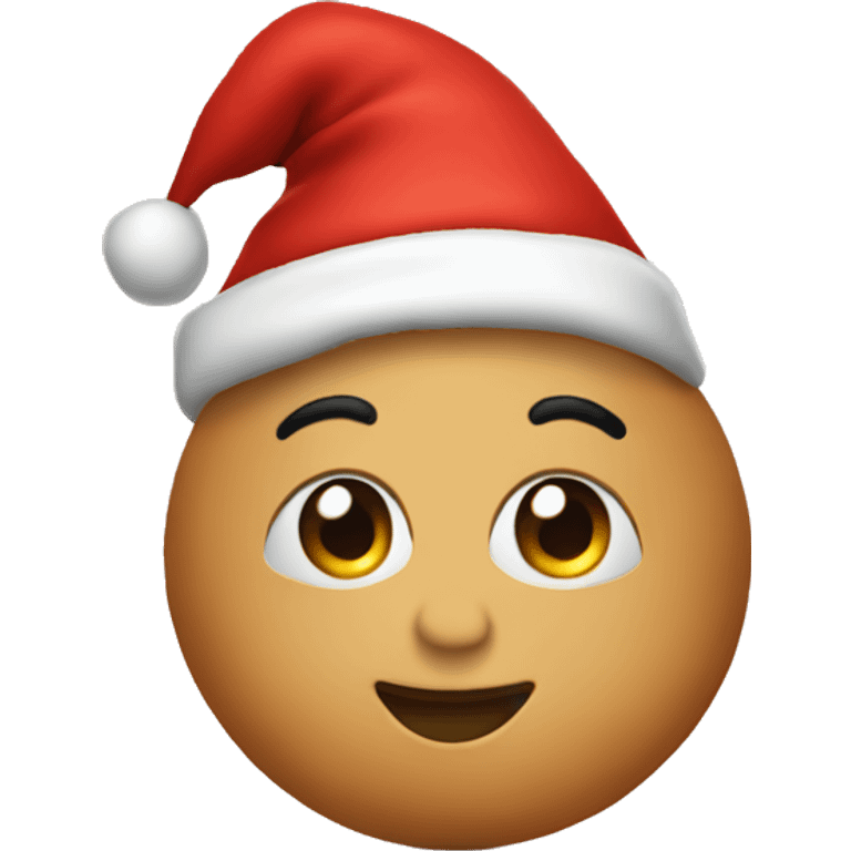 Chickpea with Christmas hat  emoji