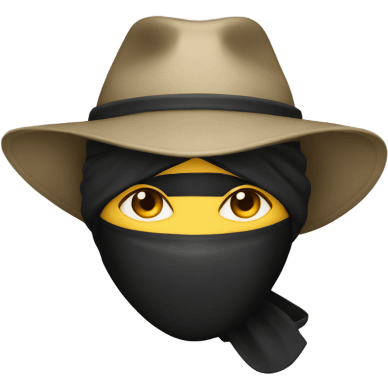 Female spy with hat and mask emoji