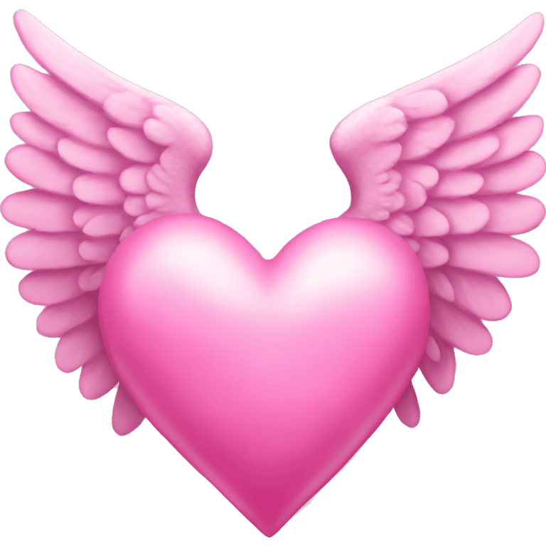 winged celestial pink heart emoji