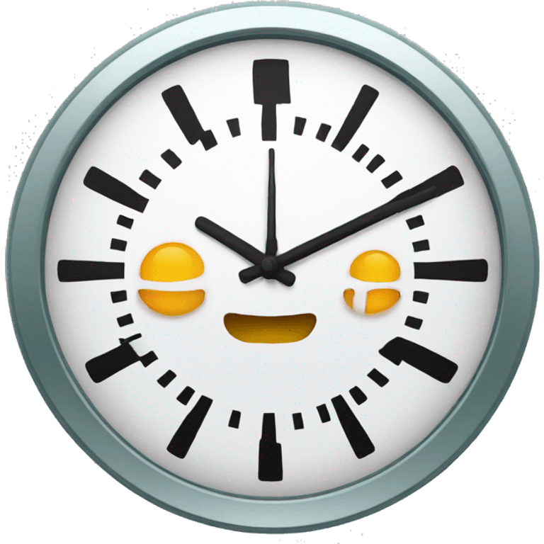 Clock with Medecine emoji