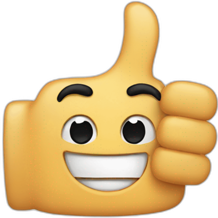 thumbs up with mustache emoji