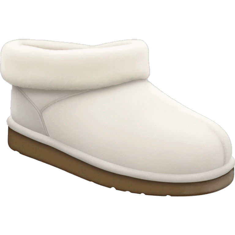 white UGG slippers frontal view emoji